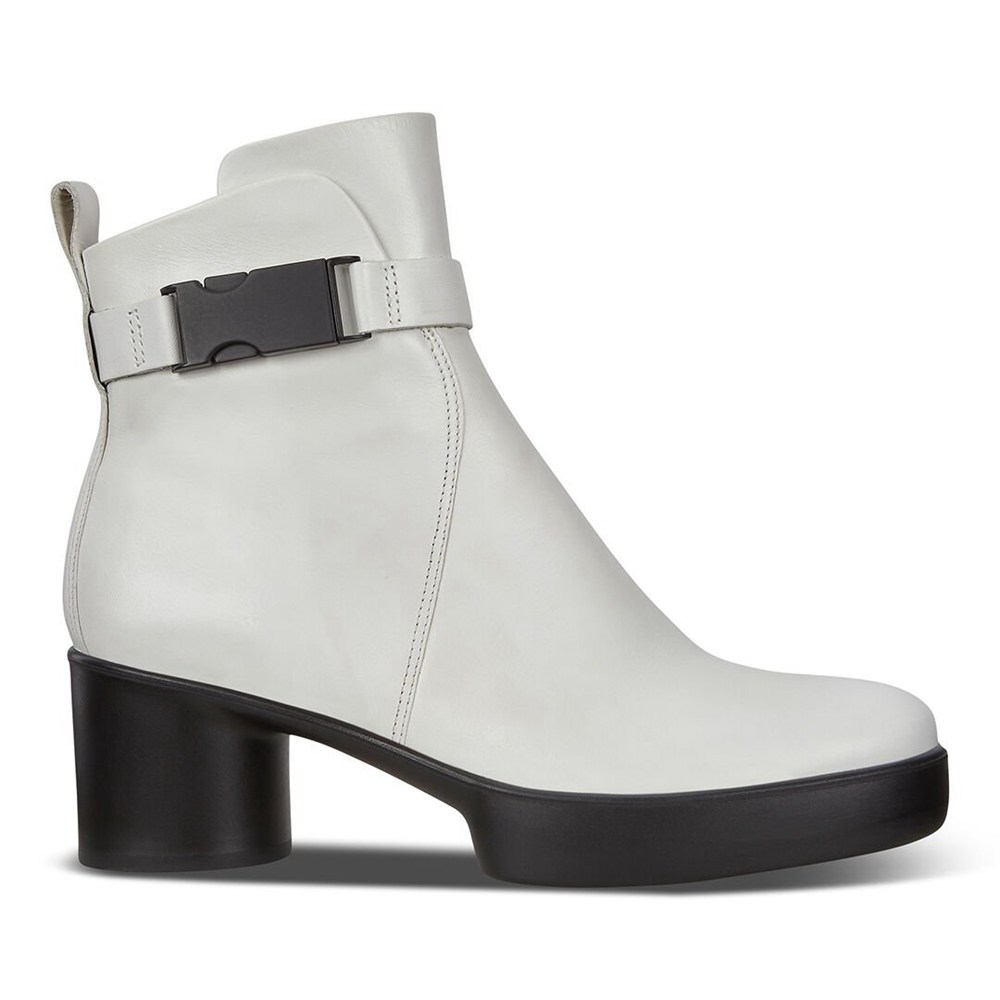 ECCO Womens Boots White - Shape Sculpted Motion 35 Mid-Cut - SWD-897026